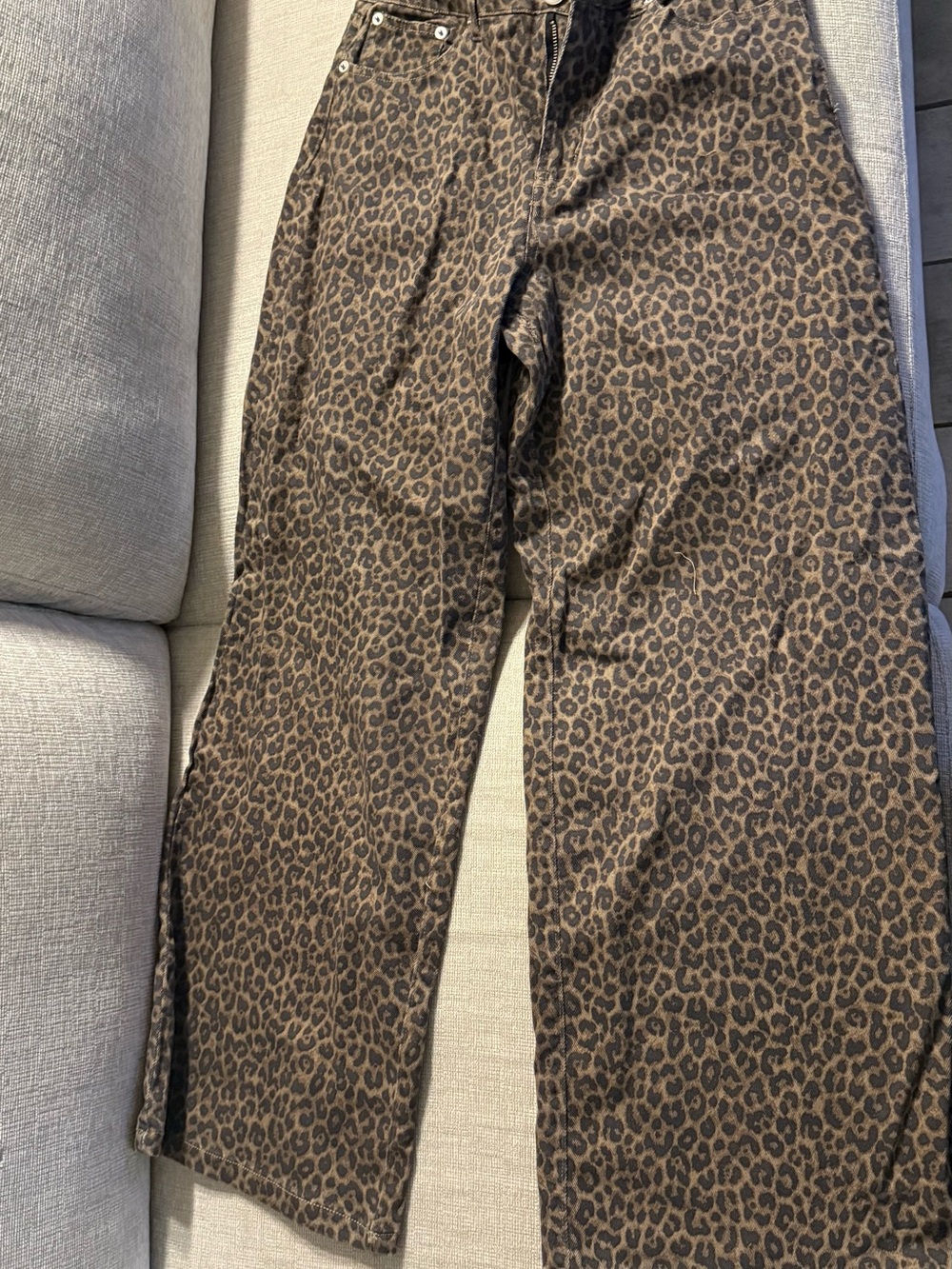 Leopard Print  Woman's Casual Pants - Brown